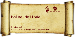 Halma Melinda névjegykártya